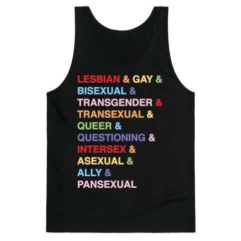 LGBTQIA And Then Some White Print Tank Top