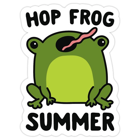 Hop Frog Summer Die Cut Sticker