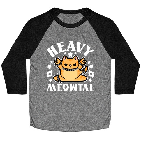 Heavy Meowtal Baseball Tee