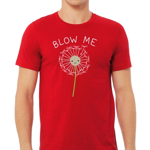 Blow Me Shirt With Dandelions  Dandelion Shirt  Funny Shirt  Botanical Shirt  Flower Shirt  Funny Gift for Friend  Leave me Alone