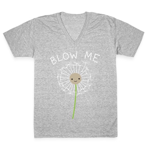Blow Me Dandelion V-Neck Tee Shirt