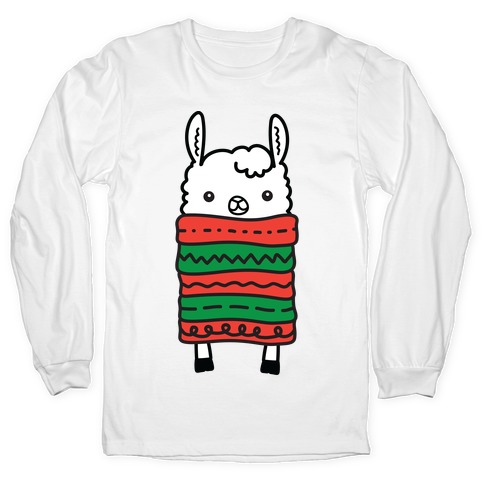 Long Llama Scarf Long Sleeve T-Shirt
