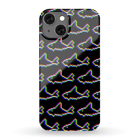 Glitch Shark Pattern Phone Case