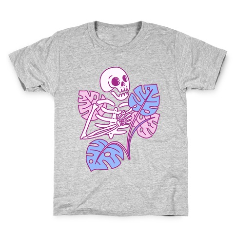 Monstera Skeleton Kids T-Shirt