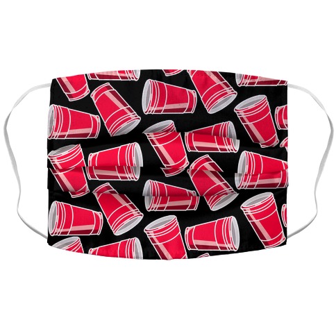 Solo Cup Pattern Accordion Face Mask