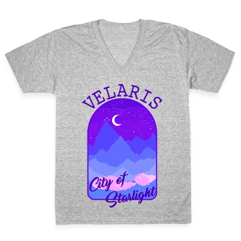 Velaris City of Starlight V-Neck Tee Shirt