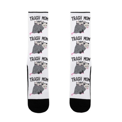 Trash Mom Opossum Sock