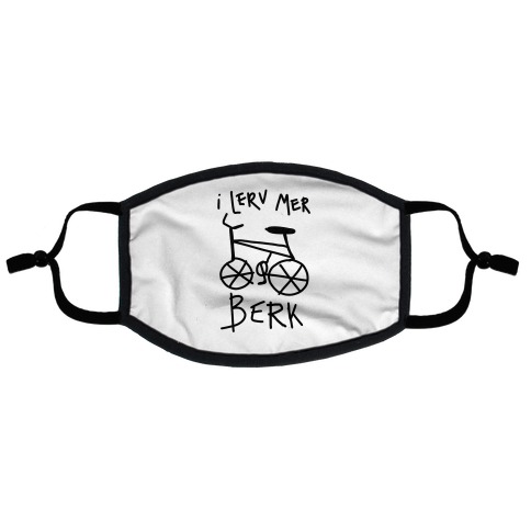 I Lerv Mer Berk Derpy Bike Flat Face Mask