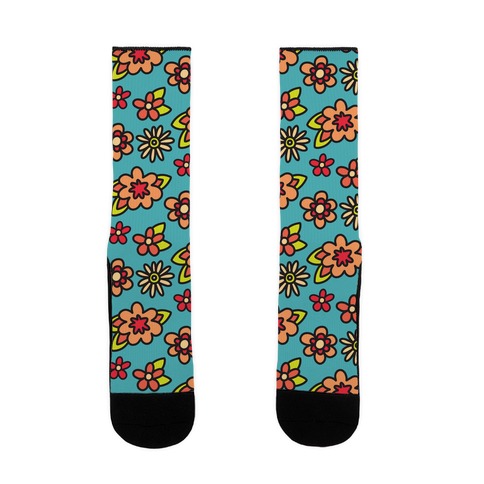 70's Flower Pattern Sock