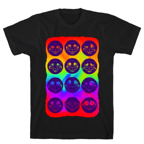Ominous Faces Rainbow T-Shirt