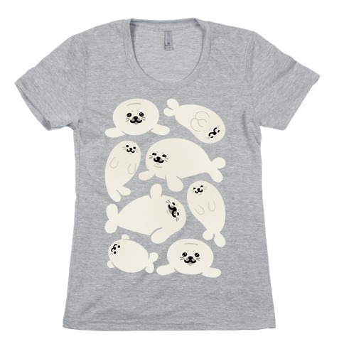 Baby Seals Pattern Study Womens T-Shirt