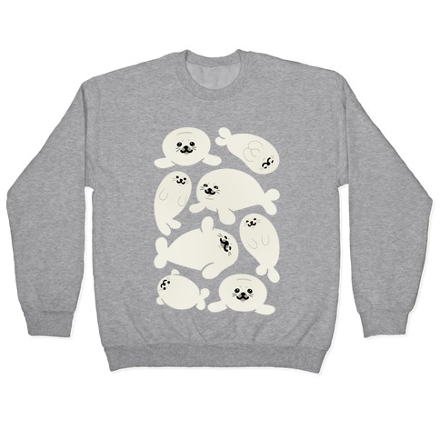 Baby Seals Pattern Study Pullover