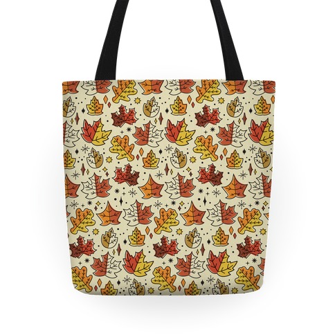 Mid Century Modern Fall Leaves Tote