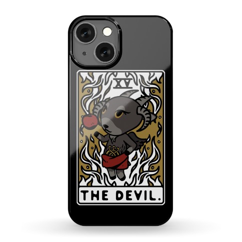 The Devil Tarot Card Animal Crossing Parody Phone Case