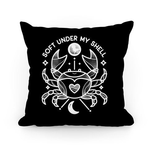 Soft Under My Shell - Cancer Crab Pillow