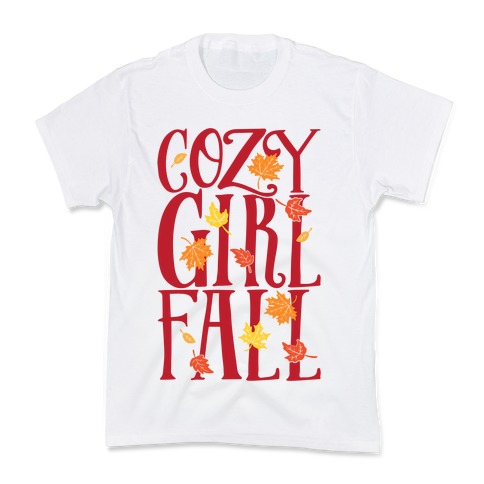 Cozy Girl Fall Kids T-Shirt