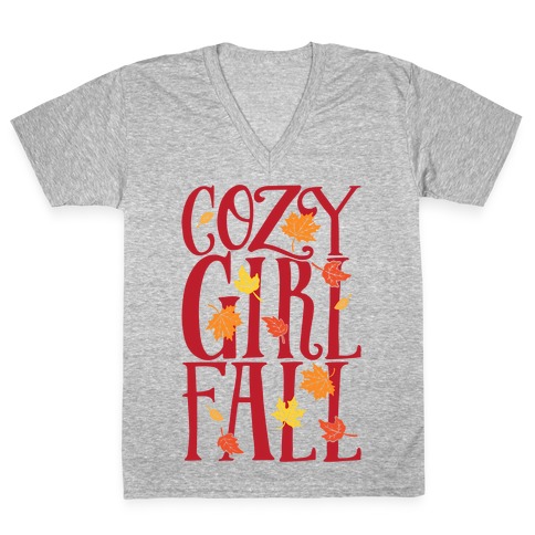 Cozy Girl Fall V-Neck Tee Shirt