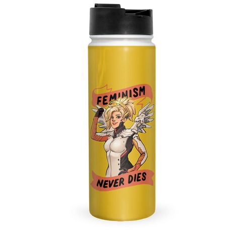 Feminism Never Dies Mercy Parody Travel Mug