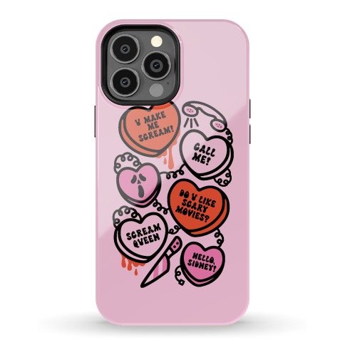 Scream Queen Candy Hearts Parody Phone Case
