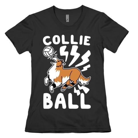 Collie Ball Womens T-Shirt