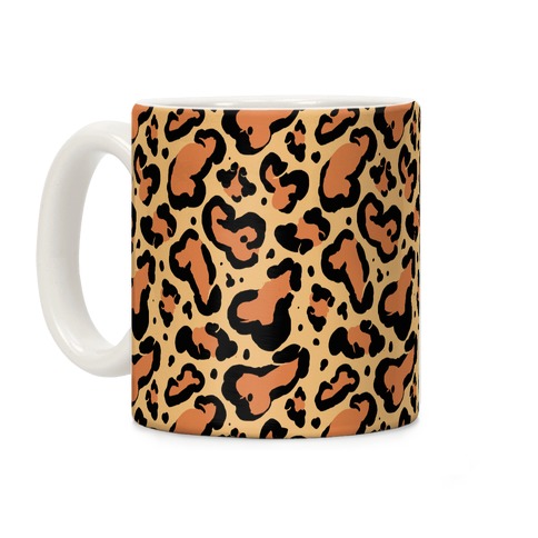 Leopard Print Penis Pattern Coffee Mug
