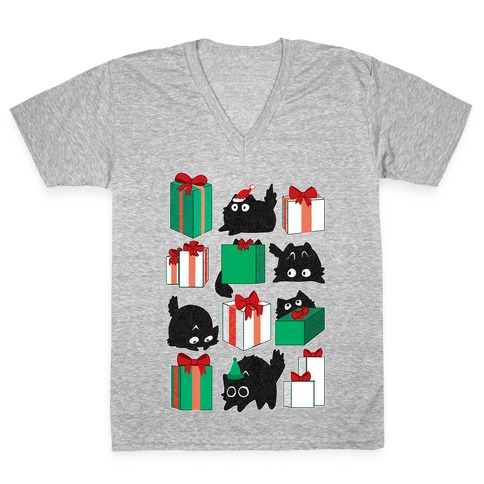 Gift Cats V-Neck Tee Shirt