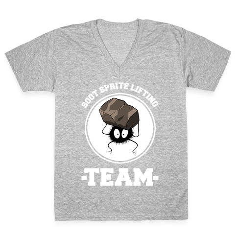 Soot Sprite Lifting Team V-Neck Tee Shirt