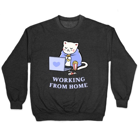 Working From Home Lazy Cat Pullover