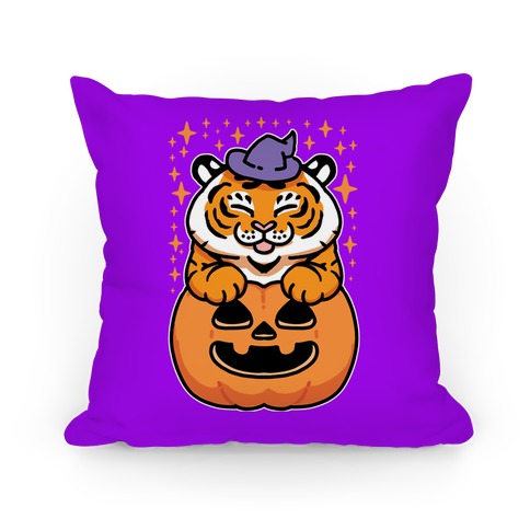 Cute Halloween Tiger Pillow