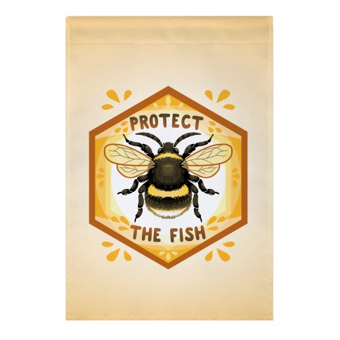 Protect The Fish Garden Flag