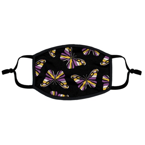 Non-binary Butterfly Flat Face Mask