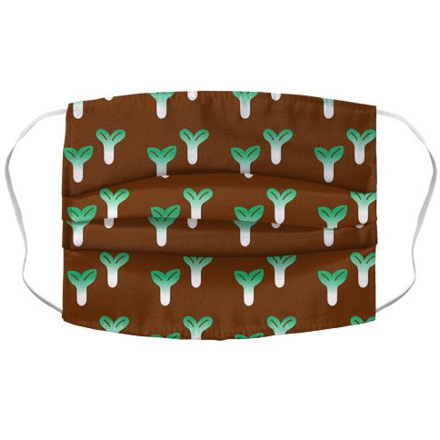 Little Sprouts Brown Pattern Accordion Face Mask