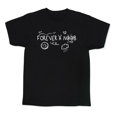 Forever A Noob Doodle (white) Kids T-Shirt