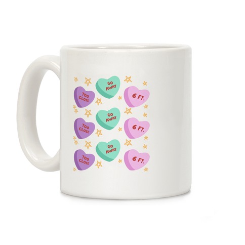 Distant Candy Hearts Coffee Mug