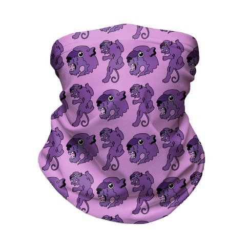 Purple Panther Pattern Neck Gaiter