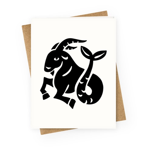 Zodiacs Of The Hidden Temple - Capricorn Sea-Goat Greeting Card