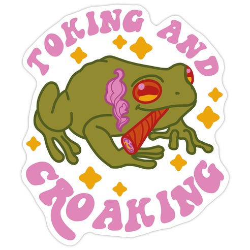 Toking And Croaking Die Cut Sticker