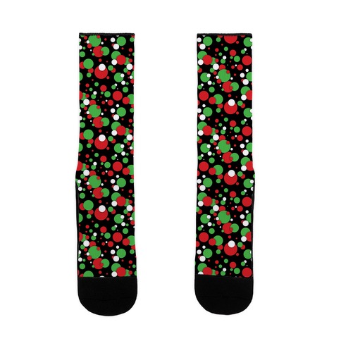 Red And Green Holiday Confetti Sock