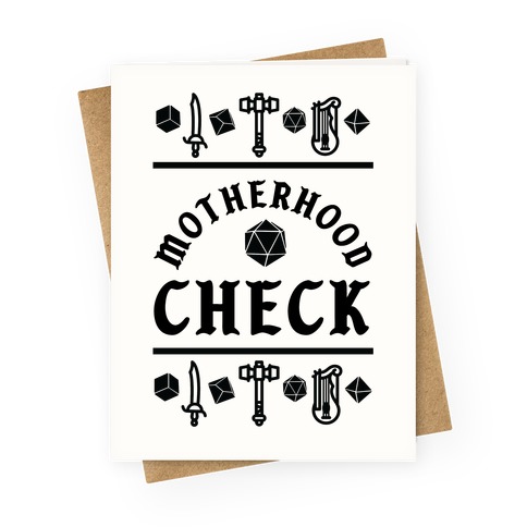 Motherhood Check Greeting Card