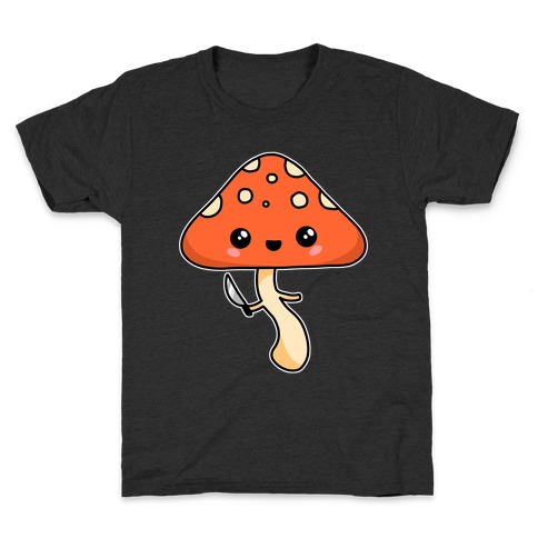 Mushroom With Knife Kids T-Shirt