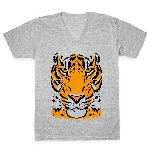 Tiger Stare V-Neck Tee Shirt
