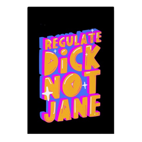 Regulate Dick Not Jane Garden Flag