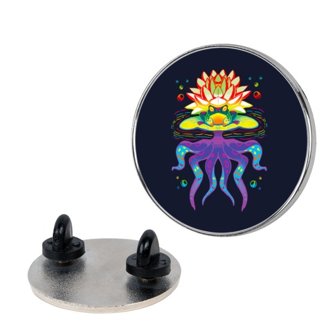 Psychedelic Lily Frog Pin