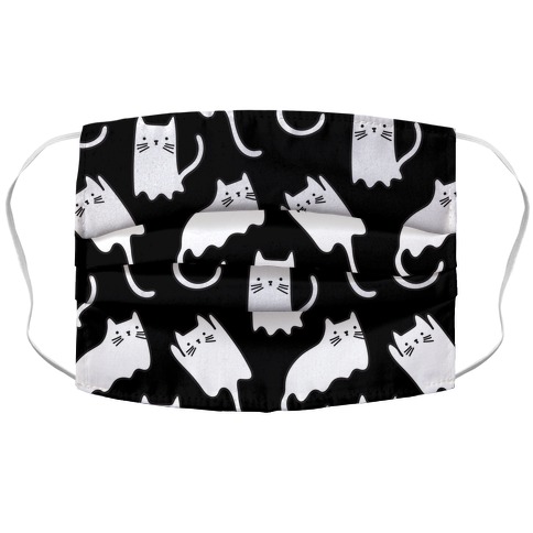 Ghost Cat Pattern Accordion Face Mask