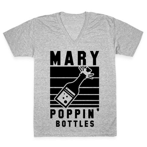 Marry Poppin' Bottles V-Neck Tee Shirt
