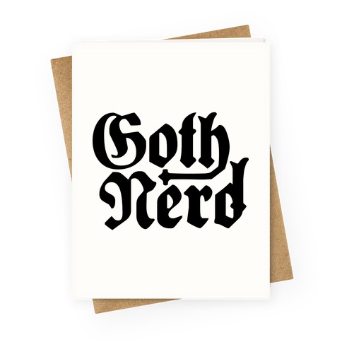 Goth Nerd Greeting Card