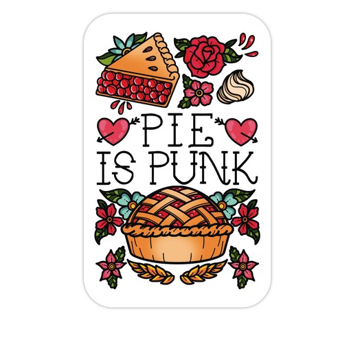 Pie Is Punk Die Cut Sticker