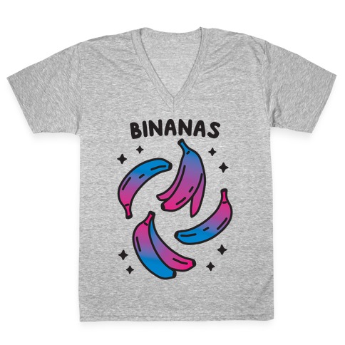 Binanas - Bisexual Bananas V-Neck Tee Shirt