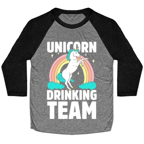 Unicorn Drinking Team Baseball Tee