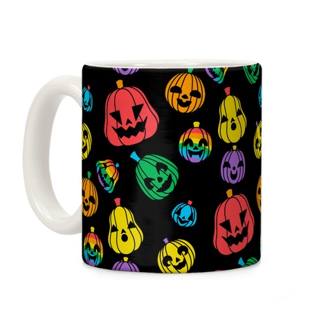 Gay Pride Jack-o'-Lanterns Pattern Coffee Mug
